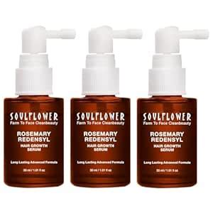 Soulflower Hair Growth Redensyl Tetragain Serum,Rosemary Oil,3% ...