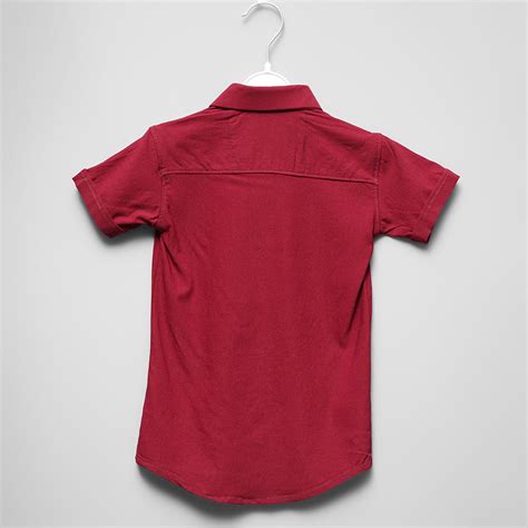 Buy Maroon White Half Sleeve Shirt for Boys – Mumkins