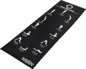 Aerolite Printed Sun Salutation 36 X 72 BLK Black 8 mm Yoga Mat - Buy ...