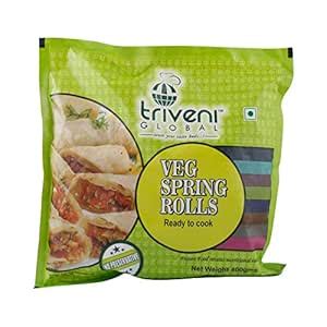 Triveni Global Frozen Food - Veg Spring Rolls, 400g : Amazon.in ...
