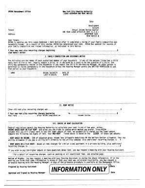 NY Lease Addendum & Rent Notice - Fill and Sign Printable Template Online