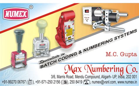 Numex Visiting Cards