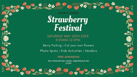 Strawberry Festival, 8116 Troxler Mill Rd, Gibsonville, NC 27249-9765 ...