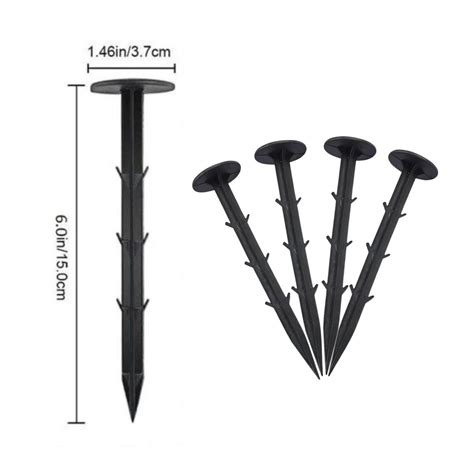 Garden stakes, landscape anchors spikes, plastic nail to secure ground