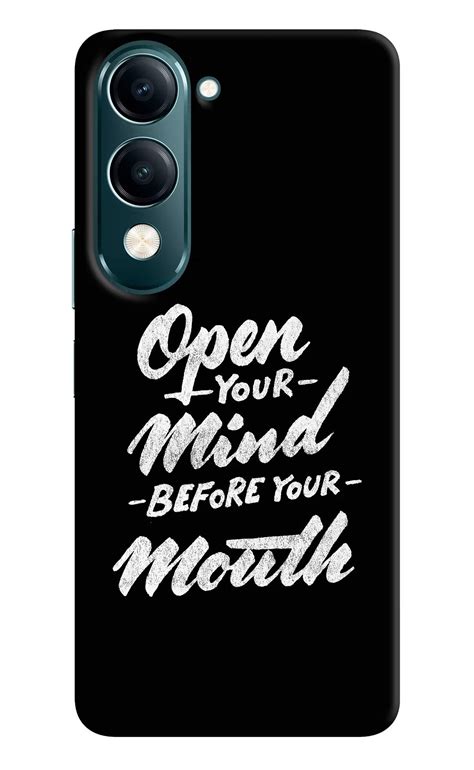 Save Big: Get the Open Your Mind Before Your Mouth Vivo Y19 5G Back ...