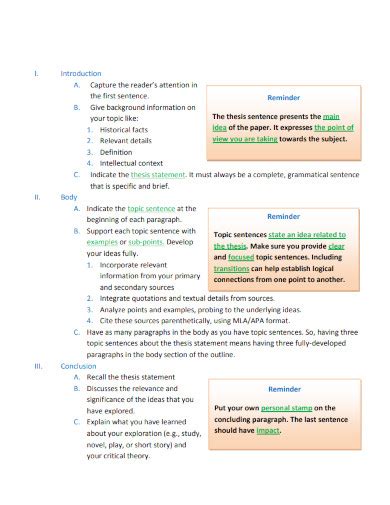 Image result for Example of a Effective Writing Outline