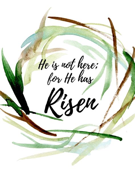 He Is Risen Printable Free