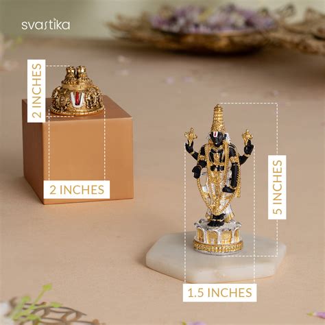 Balaji Charan with Shanku Chakra Namam – Gold Plated Tirupati Paduka (2 ...