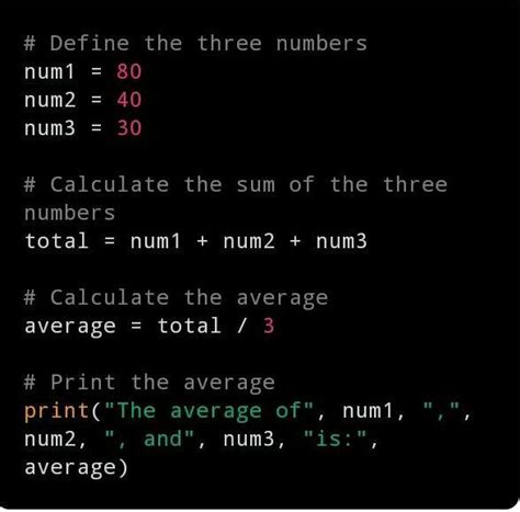 write a program to find average of three numbers 80,40,30please tell me ...