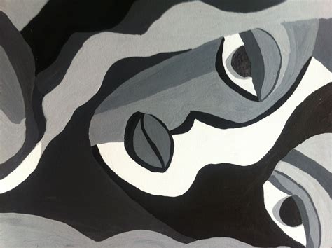 Painting done by me in achromatic colour scheme for a college ...