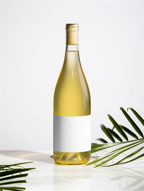 Wine Bottle with Label Mockup — Mr.Mockup