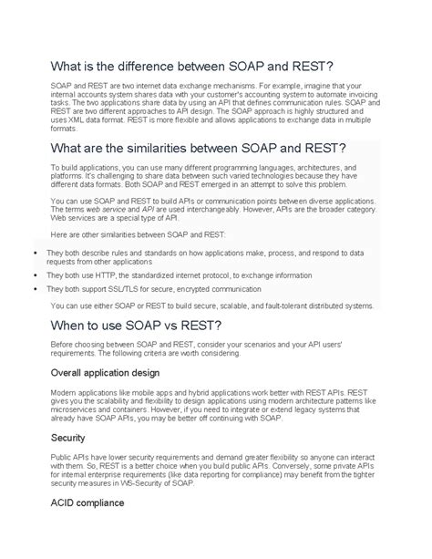 Ch 4 - SOAP vs REST: Key Differences & Similarities Explained - Studocu