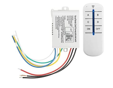 [Combo 5] Wireless 4 Channels ON/Off 220V Remote Control Switch Digita