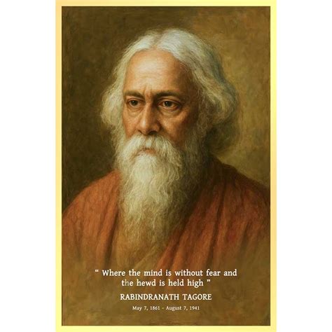 Indian Great Legend Kobi Guru Rabindranath Tagore Painting