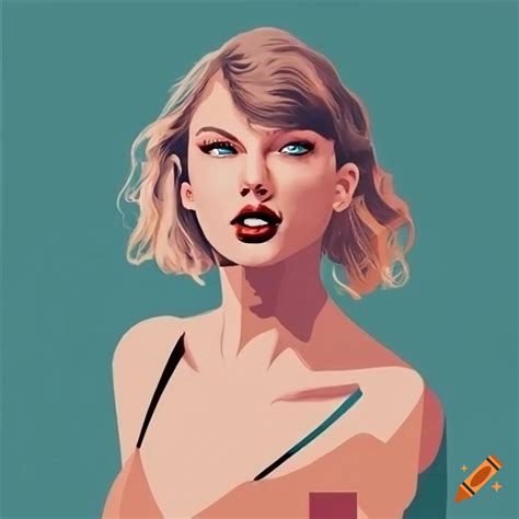 Minimalistic vector art of Taylor Swift on Craiyon