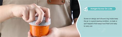 Buy KITOME Glass Baby Food Container Jar With Lids, Salad Dressing ...