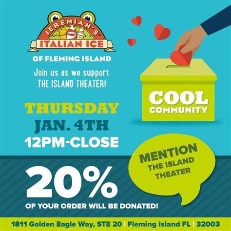 Jeremiahs Ice Night Out for The Island Theater! , Jeremiah's Italian ...