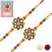 Antique DesignerJadau Kundan Studded Multicolored Flower Rakhis 1 Rakhi ...