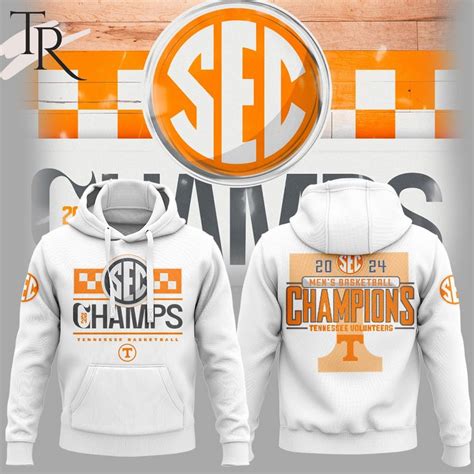 SEC 2024 Men's Basketball Champions Tennessee Volunteers Hoodie ...