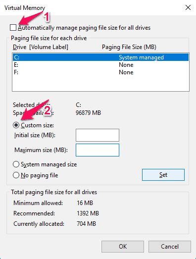 Setting Up Virtual Memory Windows 10 的图像结果