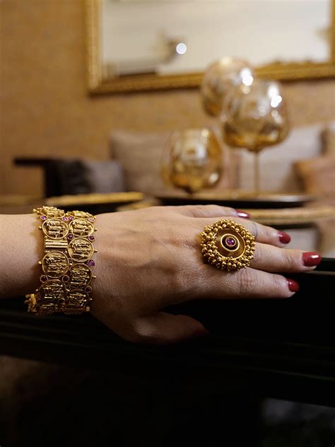 Set of two openable ram durbar kadas with ruby stones – Odara Jewellery