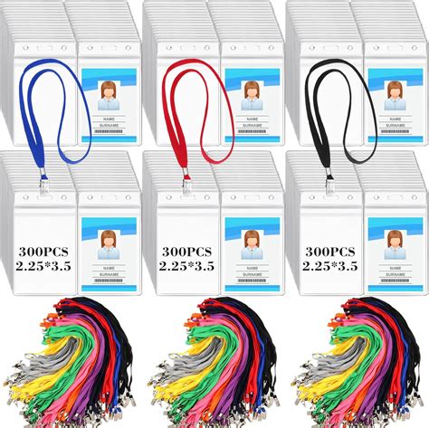 Amazon.com : Ctosree 300 Pcs Name Tag Lanyards with ID Badge Holder ...