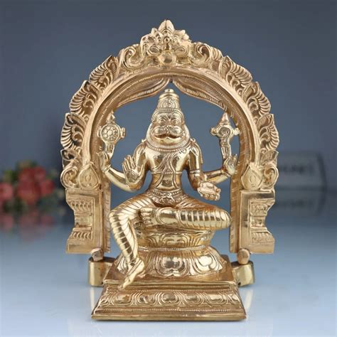 Panchaloha Narasimha Statue with Peedam Statue – ArtyCraftz
