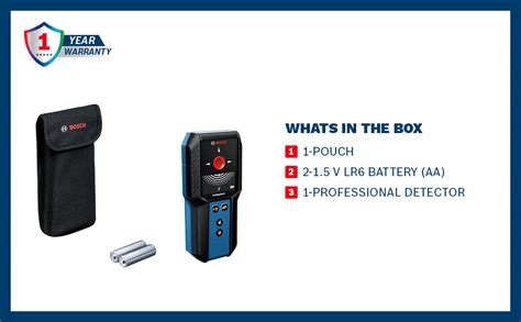 BOSCH GMS 120-27 Professional Wall Scanner Detector-Finds Metals, Live ...