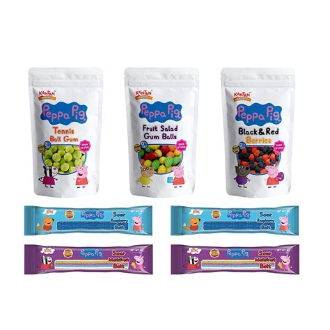 Fini Kantan PP Tennis Balls & Fruit Salad Gum, Black & red Berries ...