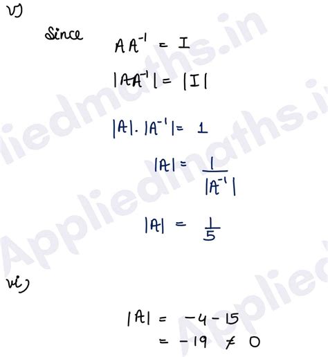 Q5. (i) (ii) If A is a square matrix of order 3 and | A| =5, then find ...