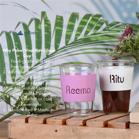 Viral Bev Glass – Borosilicate Coffee Tumbler | Pebel Lifeware
