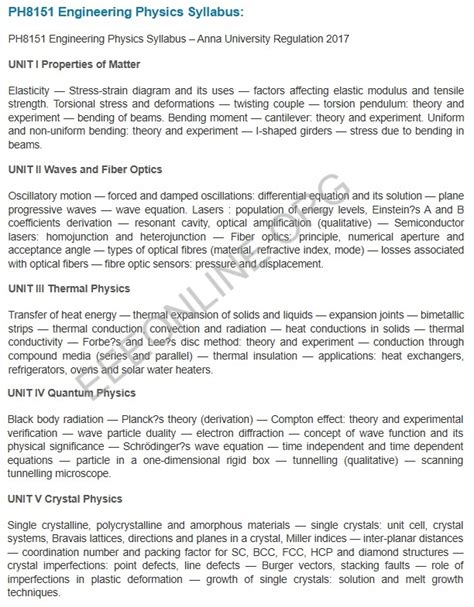 Image result for Engineering Physics Syllabus