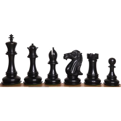 6.1" Mammoth Luxury Staunton Chess Set - Chess Pieces Only - Ebony Woo
