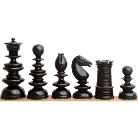 Combo of 3.3" St. John Pre-Staunton Calvert Chess set - Pieces in Ebon