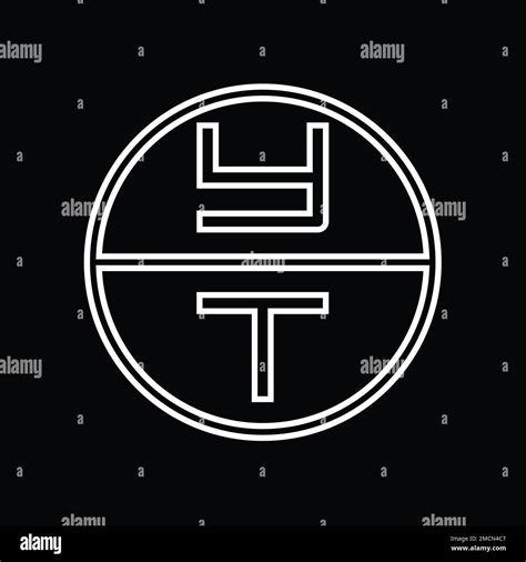 TY Logo monogram abstract inside circle stripe vector images design ...