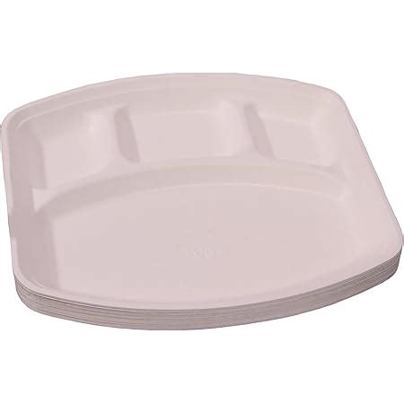 Buy Marc Sugarcane Bagasse 4-Compartment Rectangular Plate 100% Natural ...