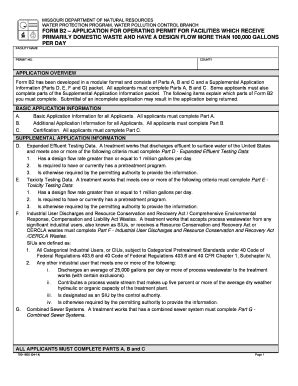 Fillable Online dnr missouri mo dnr b 2 permit fees form Fax Email ...