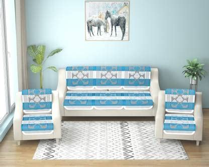 FAIRY HOME Polycotton 3+1+1 Seater Sofa Geometric Cover Price in India ...