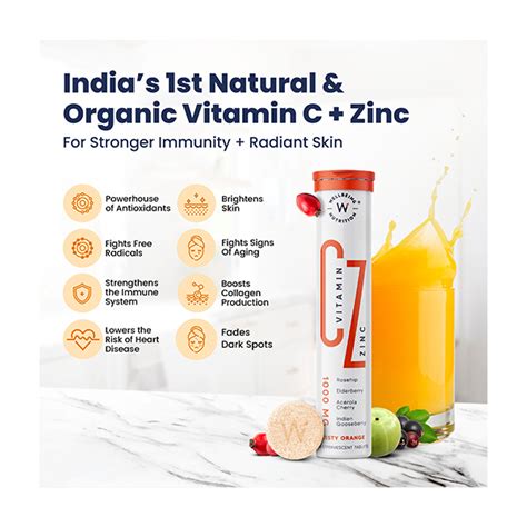 Wellbeing Nutrition Vitamin C + Zinc -16 Effervescent Tablets