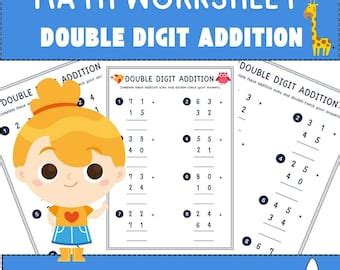 Buy 14 Printable Two Digit Addition and Subtraction Worksheets. Double ...