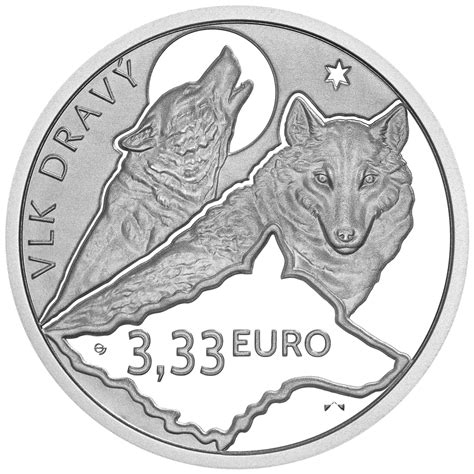 3,33 Euros (Grey Wolf) - Slovakia – Numista