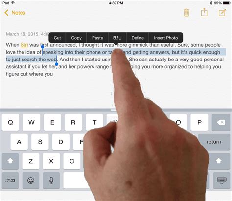 Image result for How to Copy and Paste Using the iPad