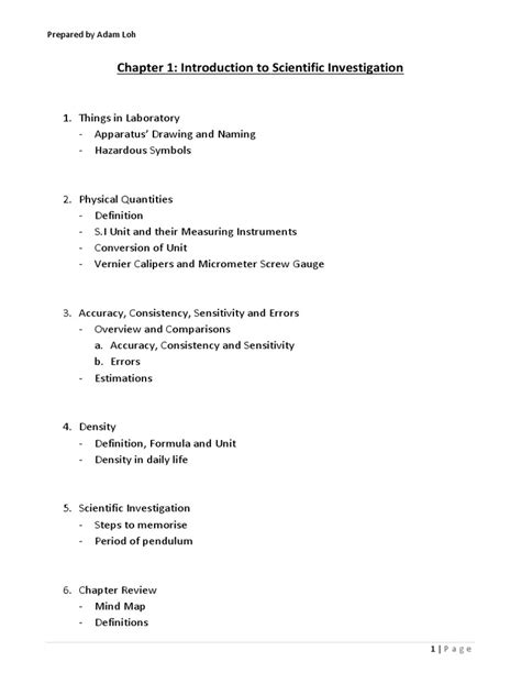 Image result for Science Form 1 Chapter Short Notes
