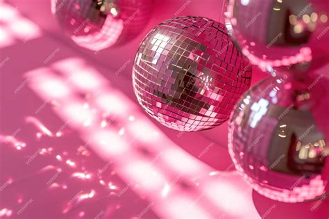 Premium Photo | Abstract pink disco ball pattern over background