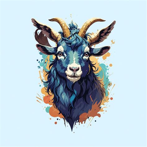 Premium Vector | Goat head sticker
