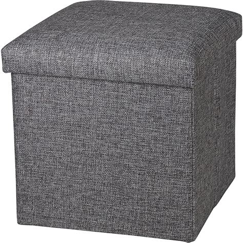 RENESMEE Engineered Wood Cube Shape Sitting Stool With Storage Box ...
