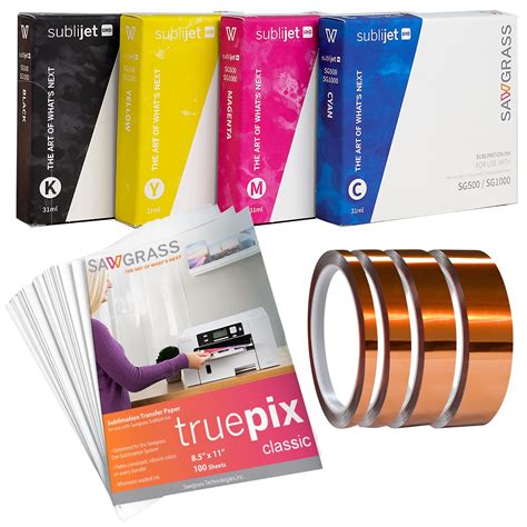 Buy Sawgrass SubliJet UHD Inks SG500 & SG1000 4 Pack CMYK with Instant ...