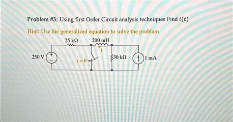 Image result for First Order Circuit Problem