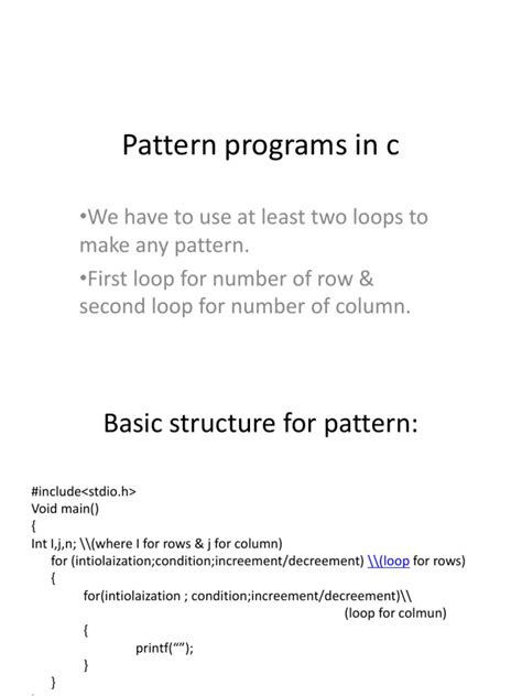Image result for Pattern C Programming