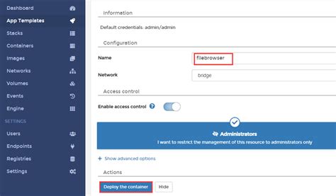 File Browser Portainer 的图像结果